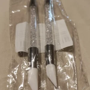 2pcs Double Head Silicone Nail Art Pen Carving Flower Sculpting Pen Adjustable Glue Stick Embossing Brush Professional Manicure