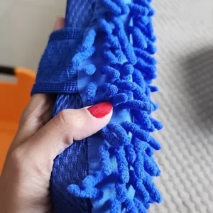 1 Pc Blue Microfiber Chenille Car Wash Sponge Care Washing Brush Pad Cleaning Tool Auto Washing Towel Gloves Styling Accessories