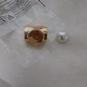 Ingemark Punk Exaggerated Irregular Metal Wide Open Adjustable Rings for Women Imitation Pearl Geometric Finger Ring Men Jewelry