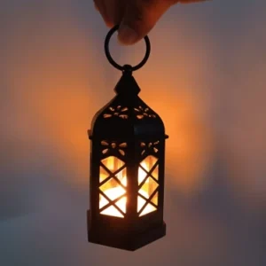 Retro Desktop LED Lamp, Creative Hexagonal Wind Lamp, Portable Candle & Horse Lamp, Atmosphere Decoration Gift