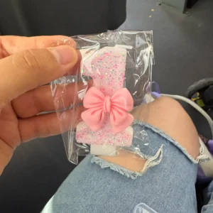 Cute Pink Bow 3D Number Cake Candles for Birthday Party Decorations Birthday Decoration Cake Decorating Tools