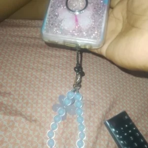 Phone Anti-lost Lanyard Key Short Wrist Pendant Colorful Macaron Round Bead Pendant Women's Hand-held Chain Mobile Phone Lanyard