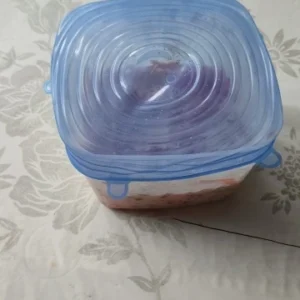 6pcs Reusable Silicone Stretch Lids For Food Bowls - Multifunctional Fruit And Vegetable Fresh-Keeping Cover