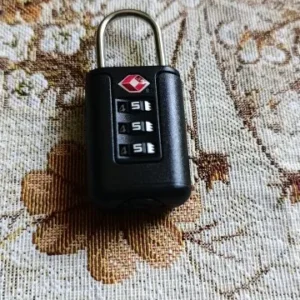 Customs Code Lock for Travel Luggage Password Changeable Black Lock Contrast Design Padlock 3 Digit Combination Lock