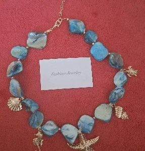 Ingemark Bohemian Irregular Chain Necklace for Women Summer Beach Vacation Starfish Conch Pendant Choker Necklace Y2K Jewelry