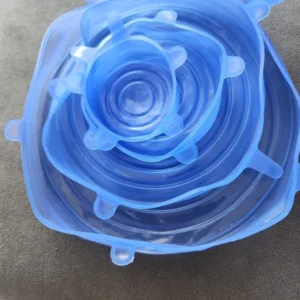 6pcs Reusable Silicone Stretch Lids For Food Bowls - Multifunctional Fruit And Vegetable Fresh-Keeping Cover