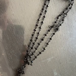2Pcs/Set Gothic Black Cross Jesus Pendant Choker Necklace for Women Punk Vintage Metal Beads Chain Neck Jewelry Accessories New