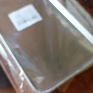 1Pc Household Stainless Steel Vermicelli Dish Thickened Rectangular Flat Bottom Liangpi Dish Barbecue Dish