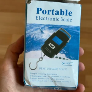 1pc Black 50kg Portable Electronic Portable Luggage Scale LCD Digital Display Screen Express Delivery Scale Hook Mini Scale