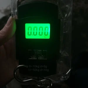 1pc Black 50kg Portable Electronic Portable Luggage Scale LCD Digital Display Screen Express Delivery Scale Hook Mini Scale