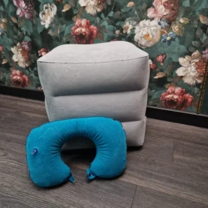 1pc Inflatable Foot Rest Pillow For Travel Portable Adjustable Three Layers Height Stool For Foot Rest Leg Cushion Pillow