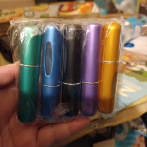 5pcs 5ml Mini Refillable Perfume Atomizer Aluminum Perfume Bottle Portable Perfume Spray Bottle Travel Parfume Mini Bottle