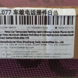 Metal Car Temporary Parking Card Universal Rotate Phone Number Plate Aluminum Stickers Park Stop in Car-styling Auto Accessories