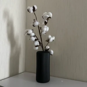 Striped Ceramic-Like Plastic Vase for Flowers, Decorative Floral Arrangement Display, Creative Little Flower Vase