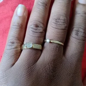 Stainless Steel Round Rings For Women Zircon Geometric Gold Color Crystal Ring Aesthetic Wedding Party Jewerly Gift Bague Femme