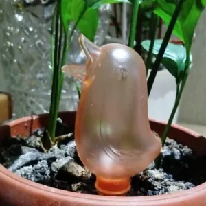 Automatic Flower Waterer, Self-Watering Water Balloon, Bird Shaped Hand Blown Plastic Plant Waterer for Home Garden