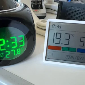 1PCProjection Alarm Clock Ceiling Display Snooze Desk Table Clock Voice Multifunction Digital Projection Clock Temperature Displ