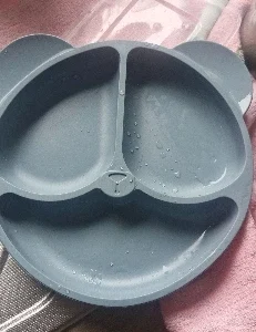 1pc 20x20x3cm Cute Bear Baby Food Supplement Tableware - Food Grade Silicone Suction Cup Dinner Plate Fall-proof Food Bowl