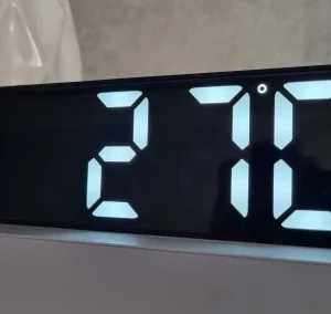 LED Mirror Table Clock Digital Alarm Snooze Display Time Desktop Electronic Table Clocks Desktop Clock