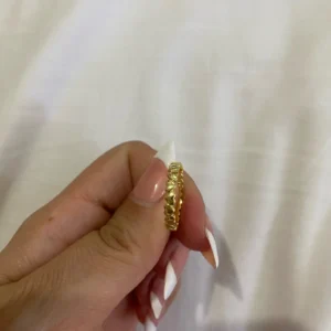 Stainless Steel Heart Rings For Women Gold Color Heart Engagement Wedding Ring Luxury Wedding Aesthetic Fashion Jewelry Gift