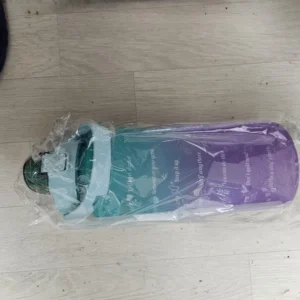3Pcs Gradient Plastic Cup Set Large Capacity Sports Water Bottle Outdoor Travel Gym Fitness Jugs Student Portable Cup WIth Straw