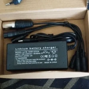 Brand New Power Adapter AC 100-240V Black DC 42V 2A Electric Scooter Accessories US/ EU/ UK Plug For 24-36v Lithium Battery