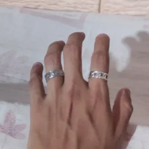 Hip Hop Vintage Skull Ghost Claw Poker Clown Ring Set for Women Hollow Geometric Size 8 Jewelry Steampunk Men