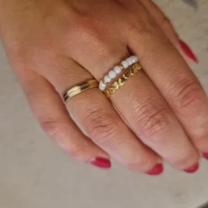 Stainless Steel Heart Rings For Women Gold Color Heart Engagement Wedding Ring Luxury Wedding Aesthetic Fashion Jewelry Gift