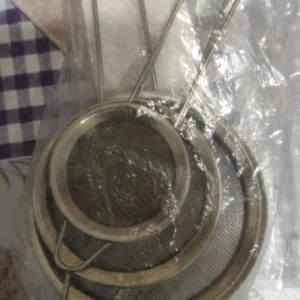 3pcs Stainless Steel Juice & Soya Milk Strainer Sieve Ultra Fine Mesh Oil Grid Fishing Dumplings Household Hotpot Leaky Spoon