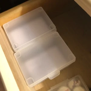 2/4PCS Small Semi-Transparent Plastic Cards Cases Folder Matte Flip-Top Jewelry Box Accessories Storage Organize Packaging Boxes