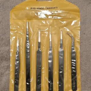 6pcs Precision Long Tweezers Set ESD Anti-Static Stainless SteelTweezers Repair Tools For Electronics Repair Soldering Craft