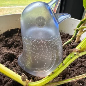 Automatic Flower Waterer, Self-Watering Water Balloon, Bird Shaped Hand Blown Plastic Plant Waterer for Home Garden