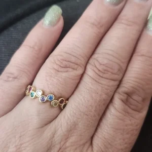 Colorful Tiny Round Rings For Women Stainless Steel Gold Color Adjustable Wedding Ring Luxury Aesthetic Jewlery Couple Gift