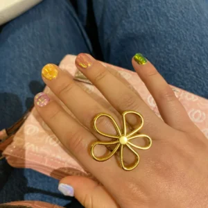 Stainless Steel Hollow Flower Open Rings for Women Trendy Aesthetic Wedding Couple Ring Femme Jewelry Accessories Gift anillos