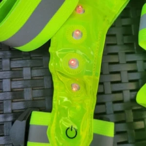 Safety Reflective Vest LED Running Light Adjustable Cycling Vest Night Warning Work Fishing Sports Vest