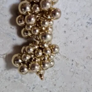 Ingemark Unique Braided CCB Plastic Ball Bead Stud Earrings for Women Trendy Goth Gold Color Piercing Earring Party Jewelry Gift
