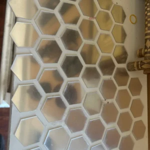 45pcs Mirror Wall Sticker, Hexagon Wall Art Sticker, DIY Household Decorative Tiles Sticker