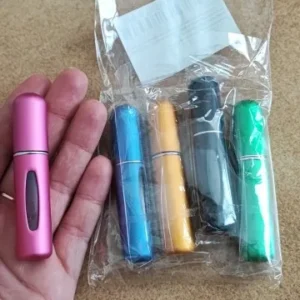 5pcs 5ml Mini Refillable Perfume Atomizer Aluminum Perfume Bottle Portable Perfume Spray Bottle Travel Parfume Mini Bottle