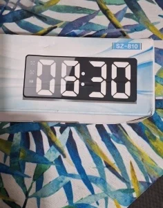 LED Mirror Table Clock Digital Alarm Snooze Display Time Desktop Electronic Table Clocks Desktop Clock