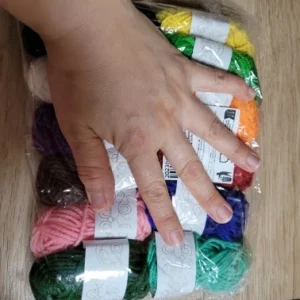 12pcs Multicolor Yarn Knitting Supplies , Crochet Craft For Crocheting And Knitting Yarn Starter Kit For Beginners