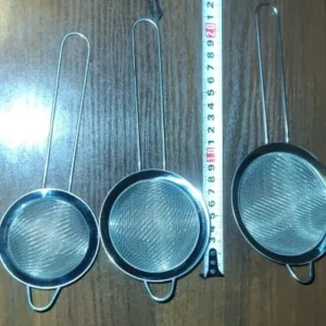 3pcs Stainless Steel Juice & Soya Milk Strainer Sieve Ultra Fine Mesh Oil Grid Fishing Dumplings Household Hotpot Leaky Spoon