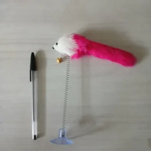 Cartoon Pet Cat Toy Stick Feather Rod Mouse Toy With Mini Bell Cat Catcher Teaser Interactive Cat Toy