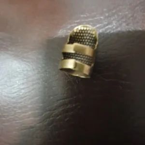 1pc Copper Thimble Sewing Retro Finger Protector Anti Slip Ring For Protect Fingers During Sewing Sewing Supplies Sewing Kit