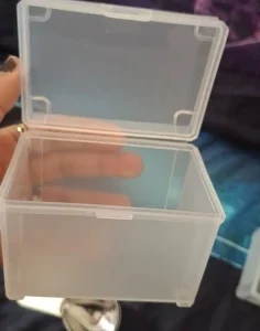 2/4PCS Small Semi-Transparent Plastic Cards Cases Folder Matte Flip-Top Jewelry Box Accessories Storage Organize Packaging Boxes