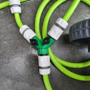 2 Way Garden Water Pipe Connectors Pipe Adapter Y Shape Hose Splitter Valve Three Way Plastic Valve With Switch