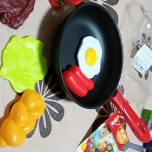 8pcs/set Simulation Kitchenware Play Set Pot Steak Vegetable Bread Hot Dog Omelette Children Toy Kitchen Food Toys
