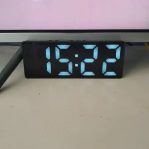 LED Mirror Table Clock Digital Alarm Snooze Display Time Desktop Electronic Table Clocks Desktop Clock