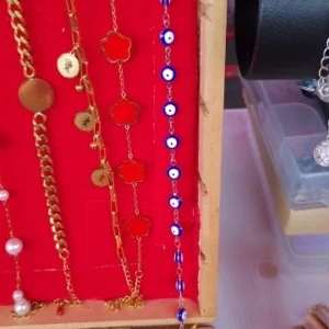 Stainless Steel Evil Eye Anklets For Women Enamel Round Leg Chain Blue Evil Eye Anklets Bracelet Summer Beach Foot Jewelry Gift