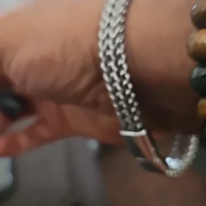 Stainless Steel Braided Double Row Front and Rear Fish Scale Alloy Magnetic Buckle Bracelet with Keel Jewelry New Model
