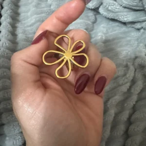 Stainless Steel Hollow Flower Open Rings for Women Trendy Aesthetic Wedding Couple Ring Femme Jewelry Accessories Gift anillos